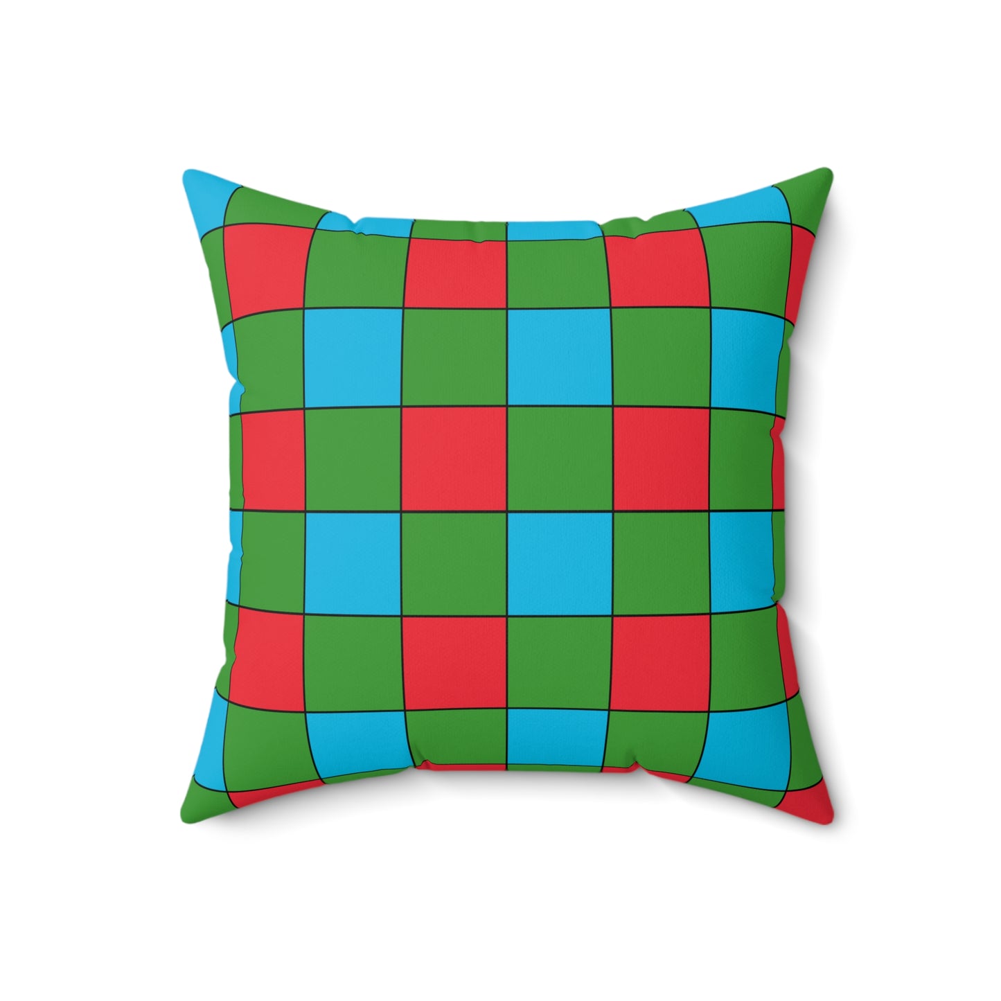Azerbaijan Retro Check Cushion Pillow
