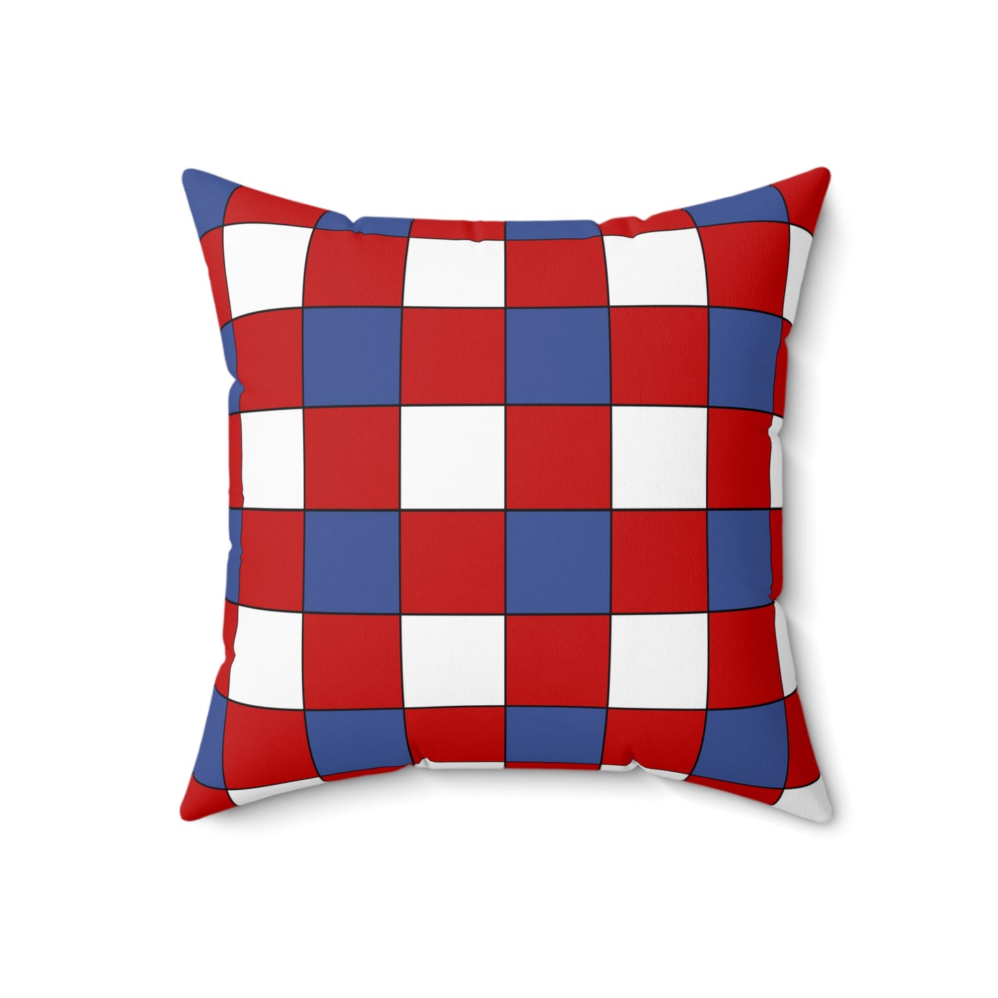Democratic Peoples Republic Of Korea Retro Check Cushion Pillow