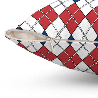 Serbia Retro Argyle Cushion Pillow