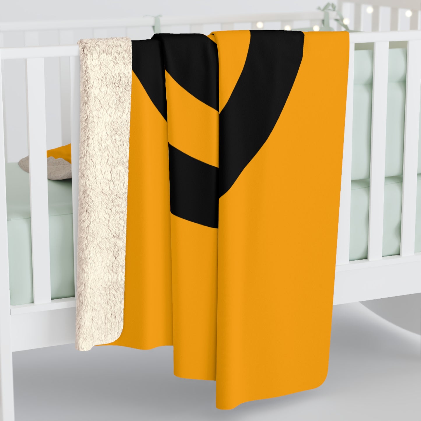 Orange, Black Retro Target Blanket Throw