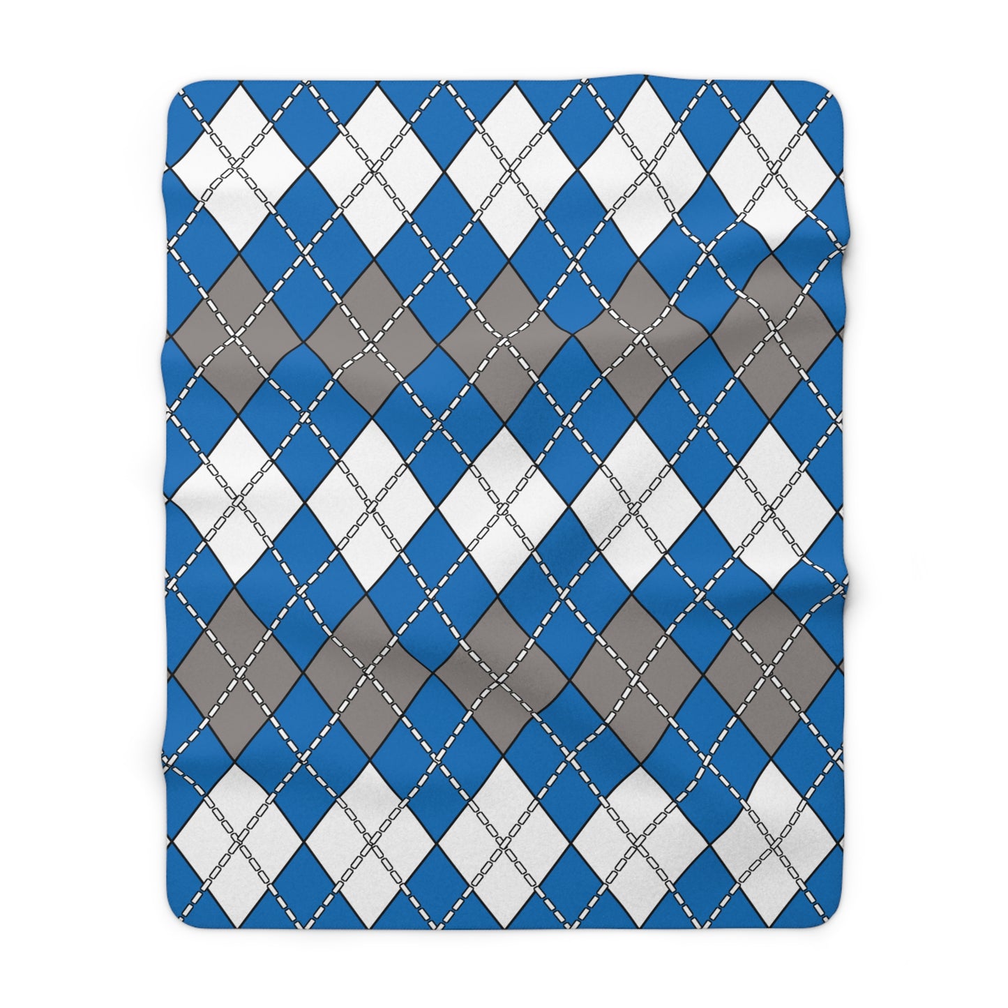 Northern Mariana Islands Retro Argyle Blanket Throw