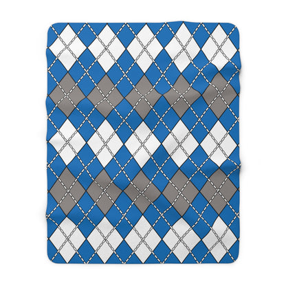 Northern Mariana Islands Retro Argyle Blanket Throw
