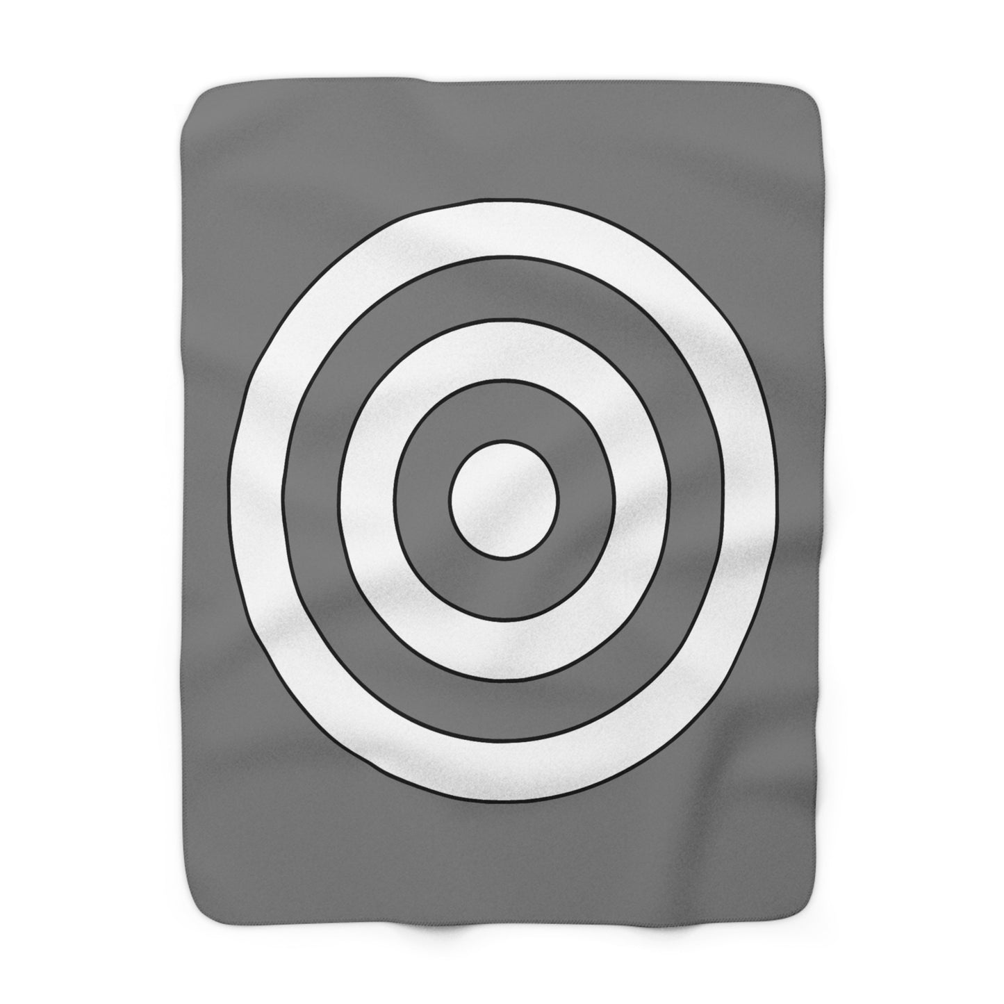 Grey, White Retro Target Blanket Throw