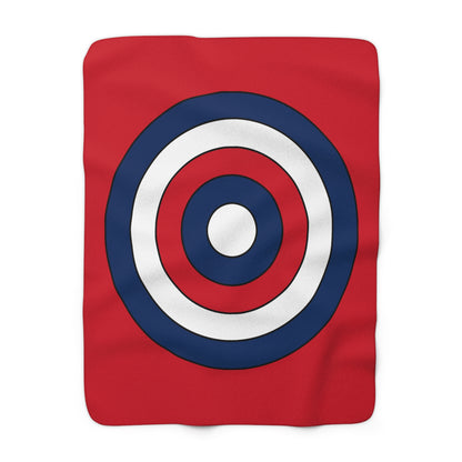 Dominican Republic Retro Target Blanket Throw