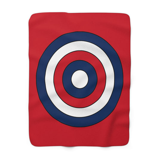 Dominican Republic Retro Target Blanket Throw