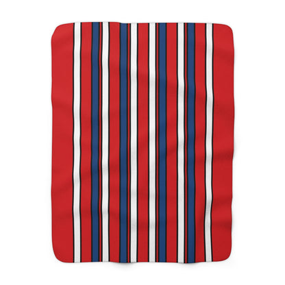 Czechia Retro Stripes Blanket Throw