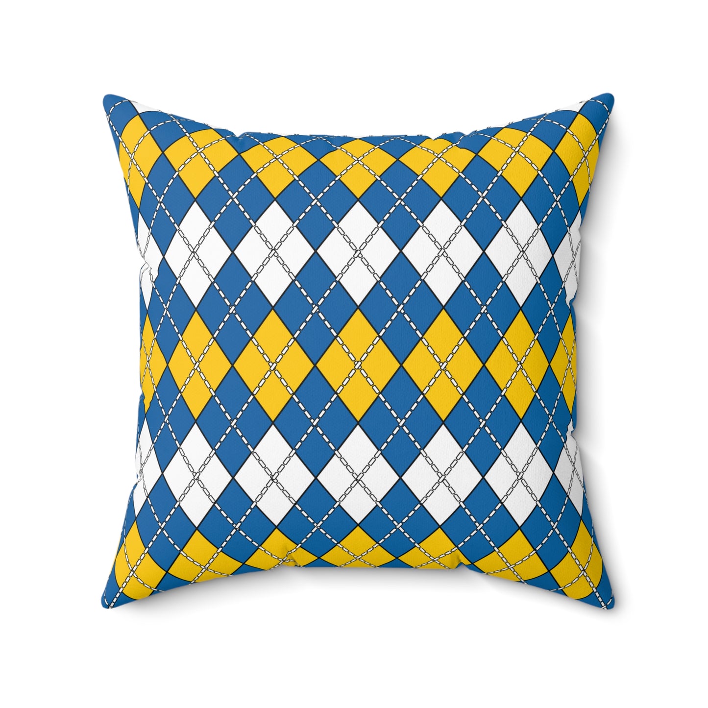 Canary Islands Retro Argyle Cushion Pillow