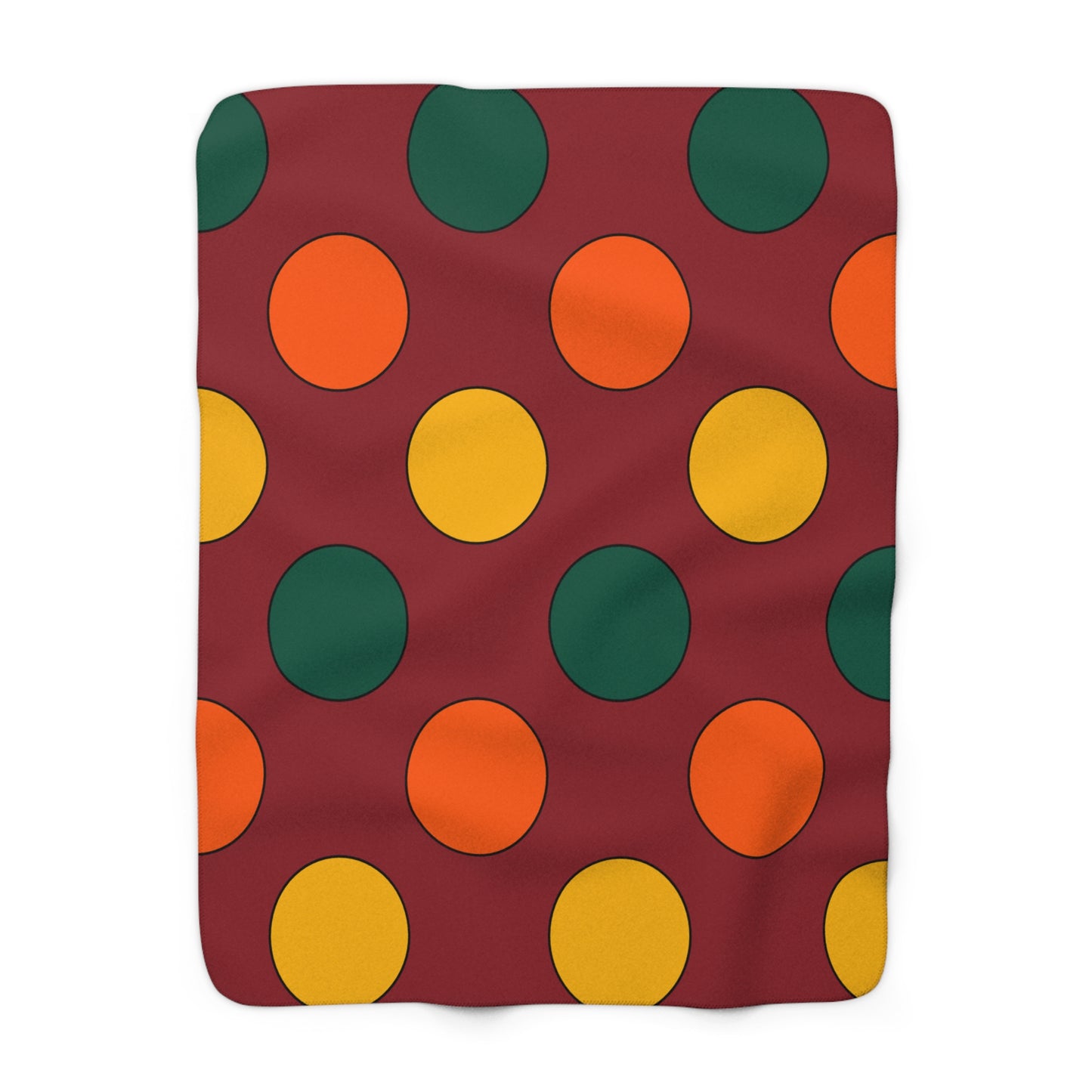 Sri Lanka Retro Polka Dots Blanket Throw