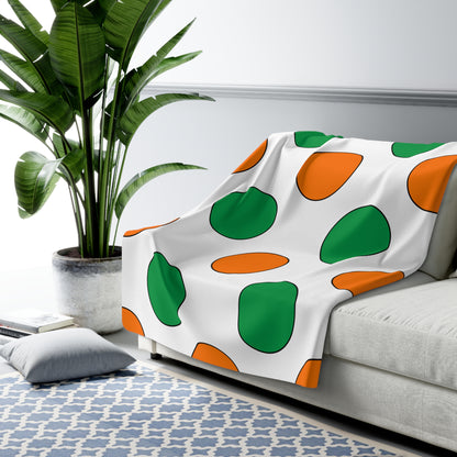 Ireland Retro Polka Dots Blanket Throw