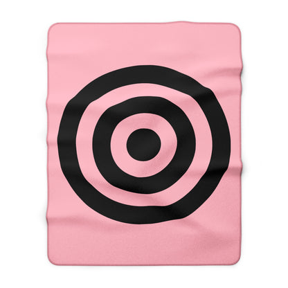 Pink, Black Retro Target Blanket Throw