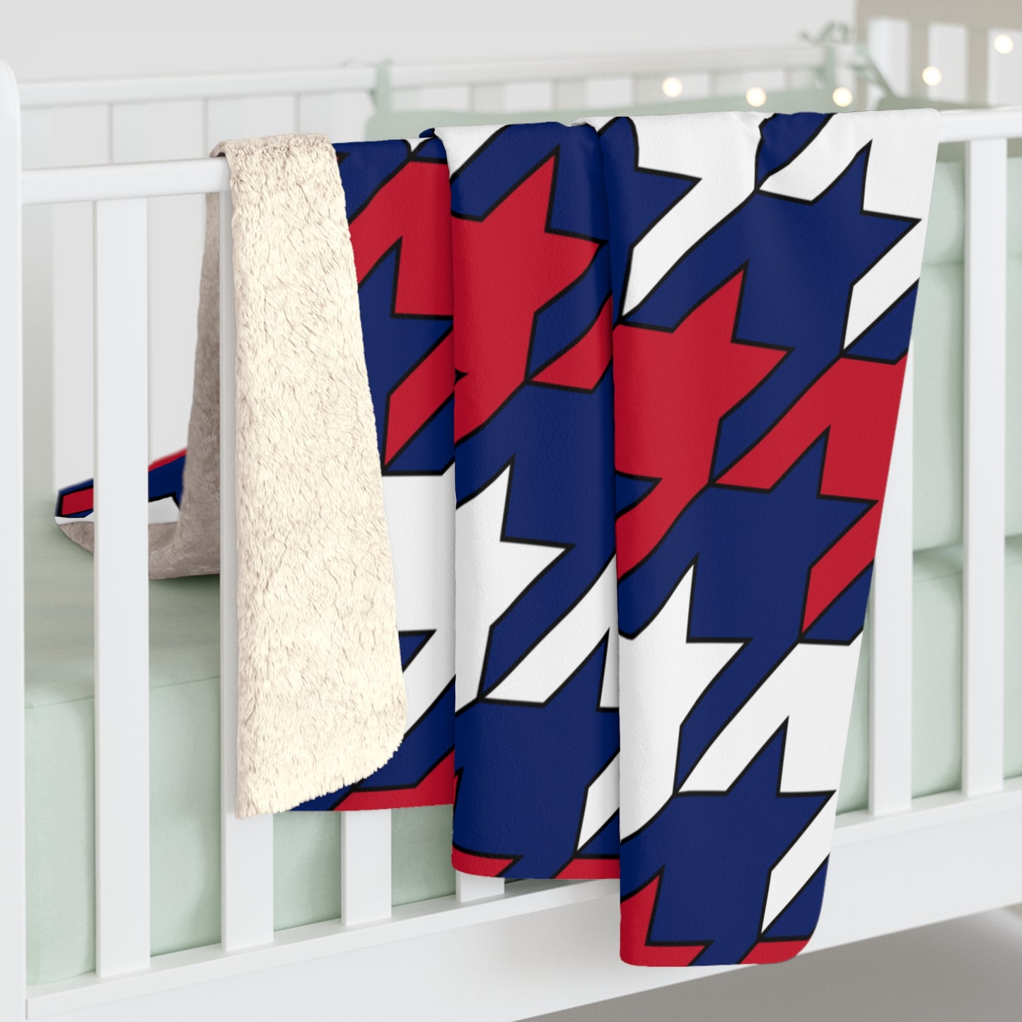 Anguilla Retro Houndstooth Blanket Throw