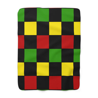 Saint Kitts And Nevis Retro Check Blanket Throw
