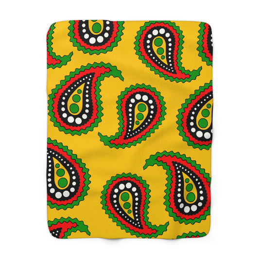 Mozambique Retro Paisley Blanket Throw
