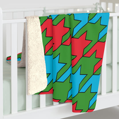 Azerbaijan Retro Houndstooth Blanket Throw
