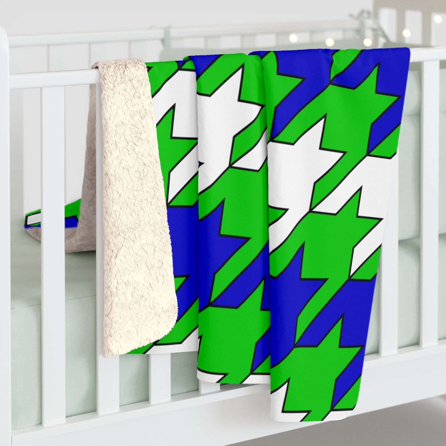 Sierra Leone Retro Houndstooth Blanket Throw