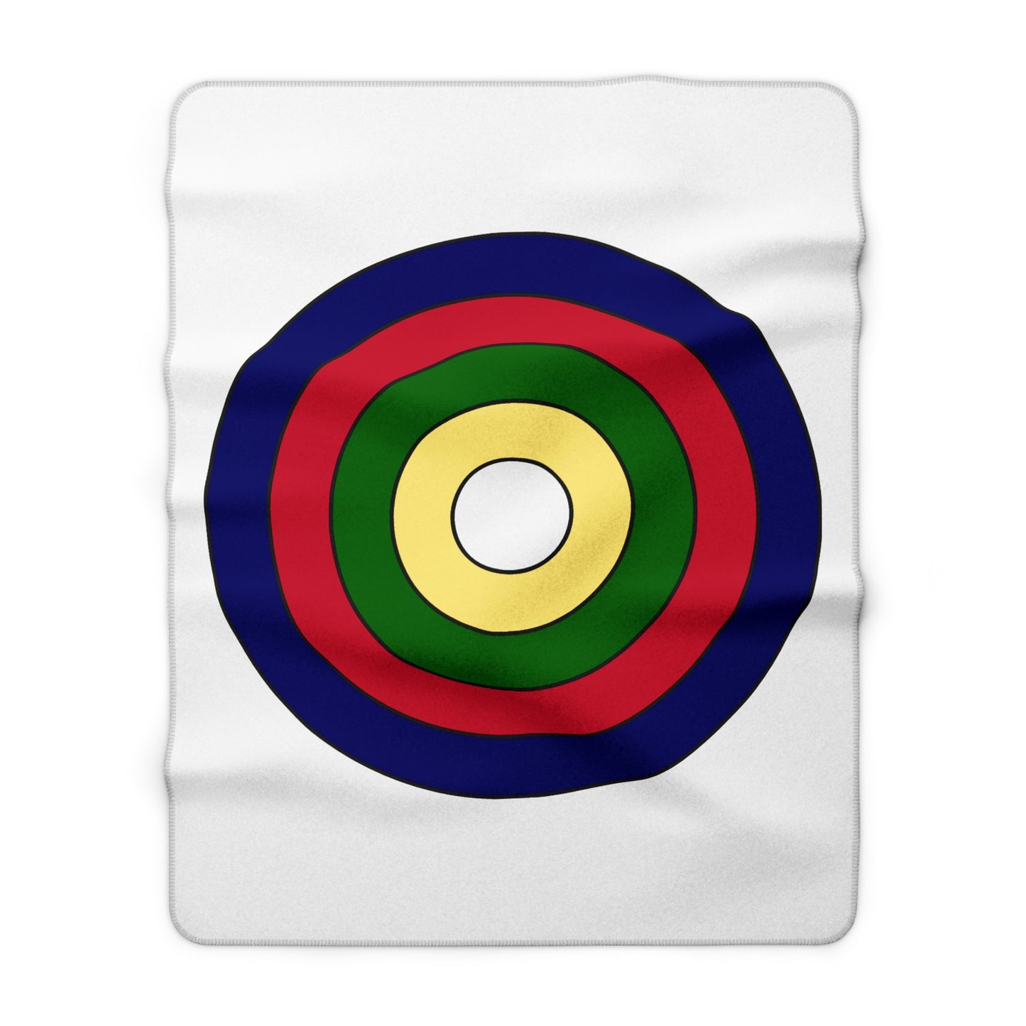 Diego Garcia Retro Target Blanket Throw