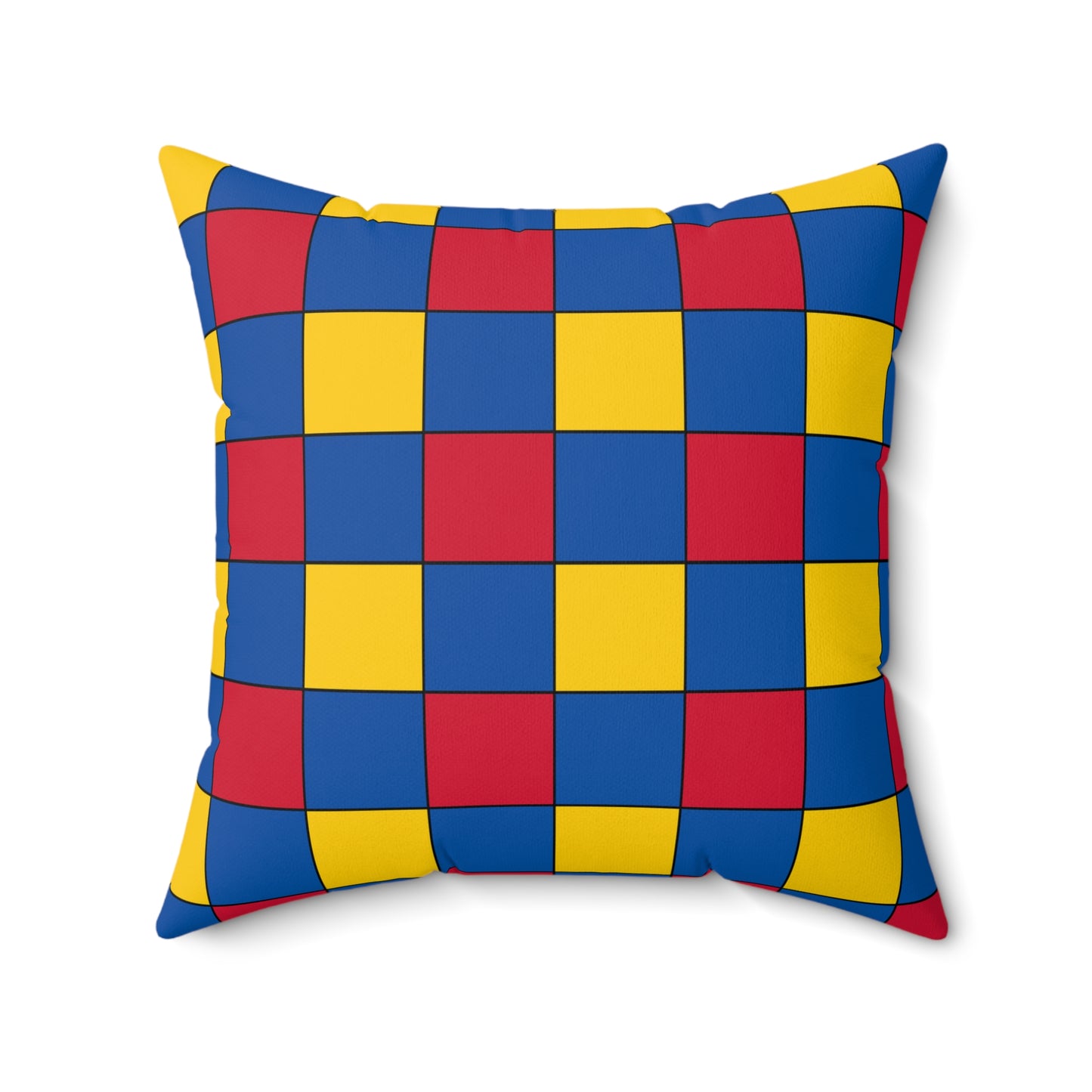 Aland Islands Retro Check Cushion Pillow
