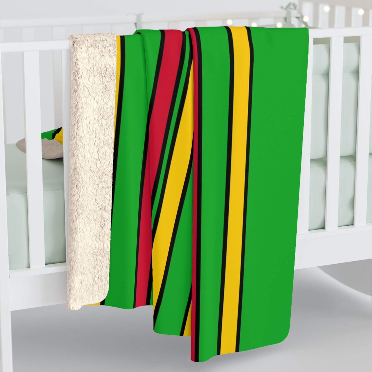 Sao Tome And Principe Retro Stripes Blanket Throw
