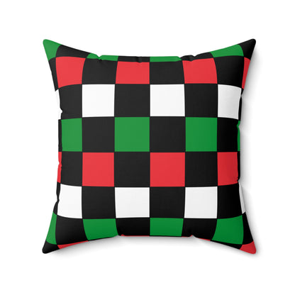 Palestine Retro Check Cushion Pillow