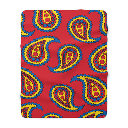 Mongolia Retro Paisley Blanket Throw