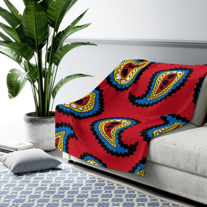 Antigua And Barbuda Retro Paisley Blanket Throw