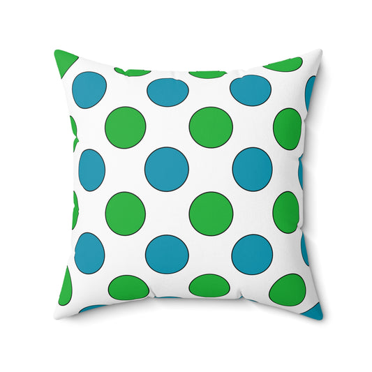Uzbekistan Retro Polka Dots Cushion Pillow