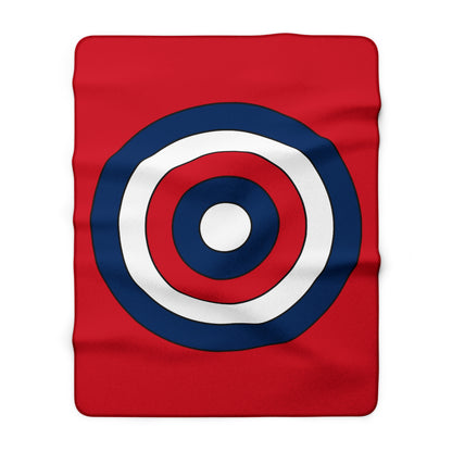 Dominican Republic Retro Target Blanket Throw