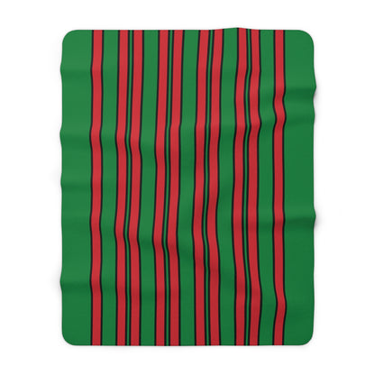 Turkmenistan Retro Stripes Blanket Throw
