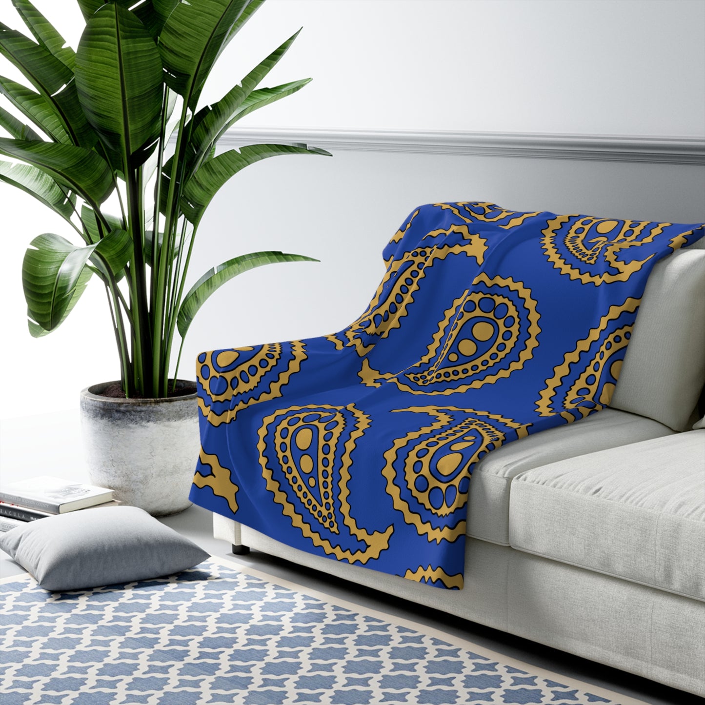 Kosovo Retro Paisley Blanket Throw