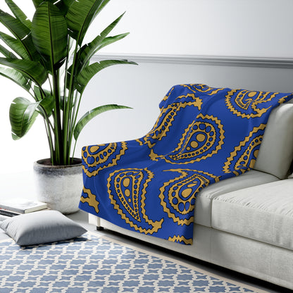 Kosovo Retro Paisley Blanket Throw