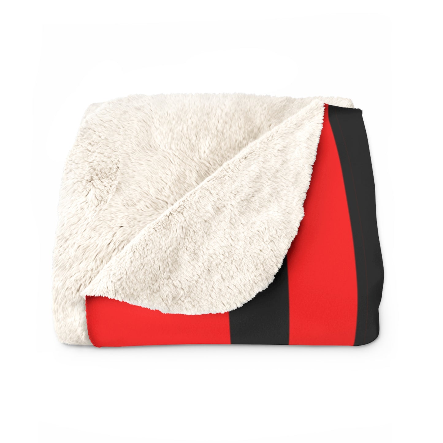 Red, Black Retro Stripes Blanket Throw