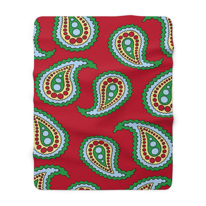 Eritrea Retro Paisley Blanket Throw
