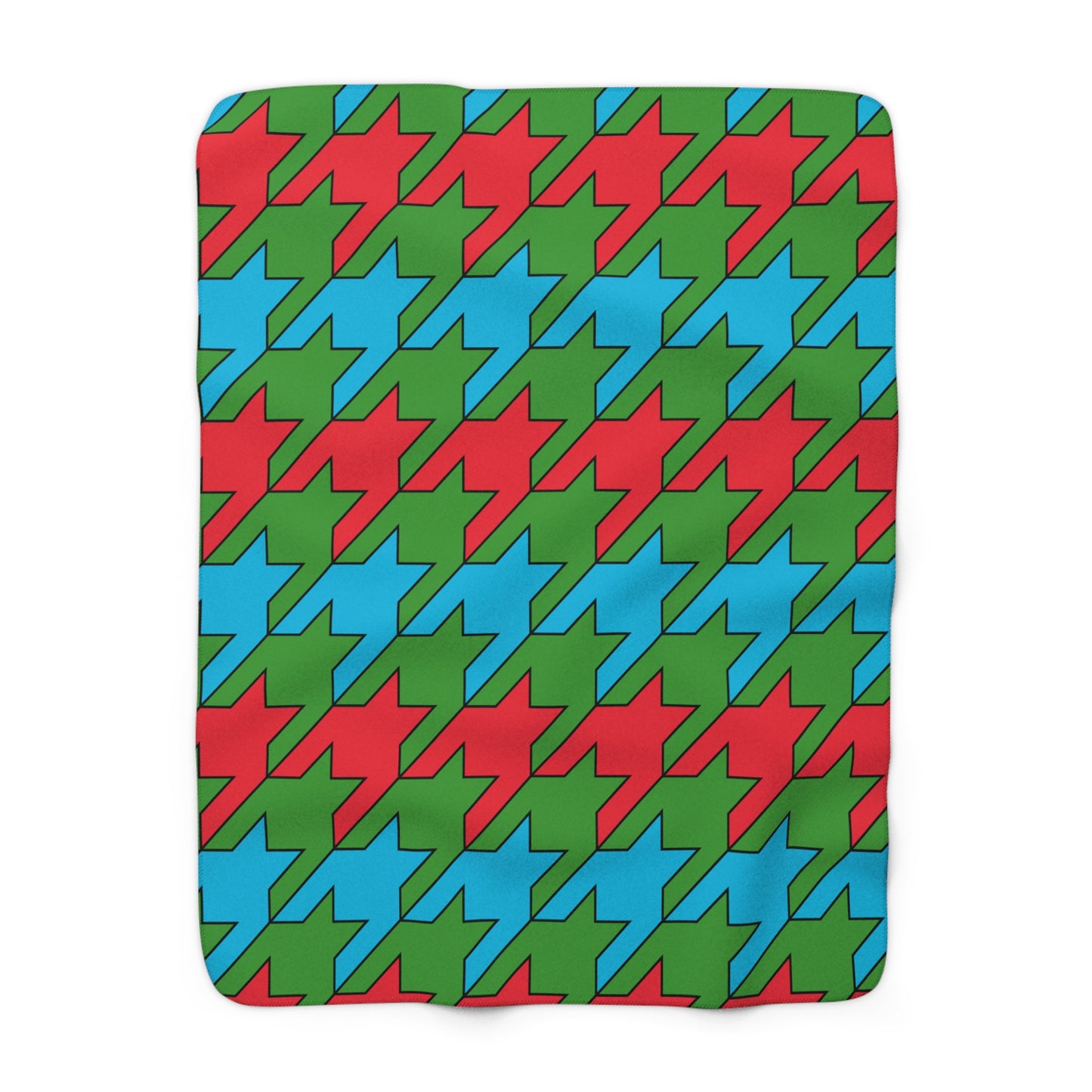 Azerbaijan Retro Houndstooth Blanket Throw