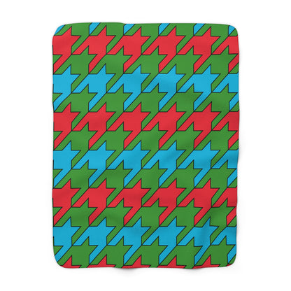 Azerbaijan Retro Houndstooth Blanket Throw