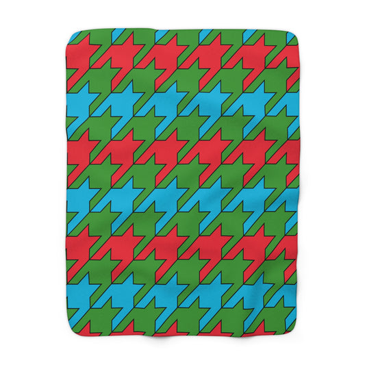 Azerbaijan Retro Houndstooth Blanket Throw