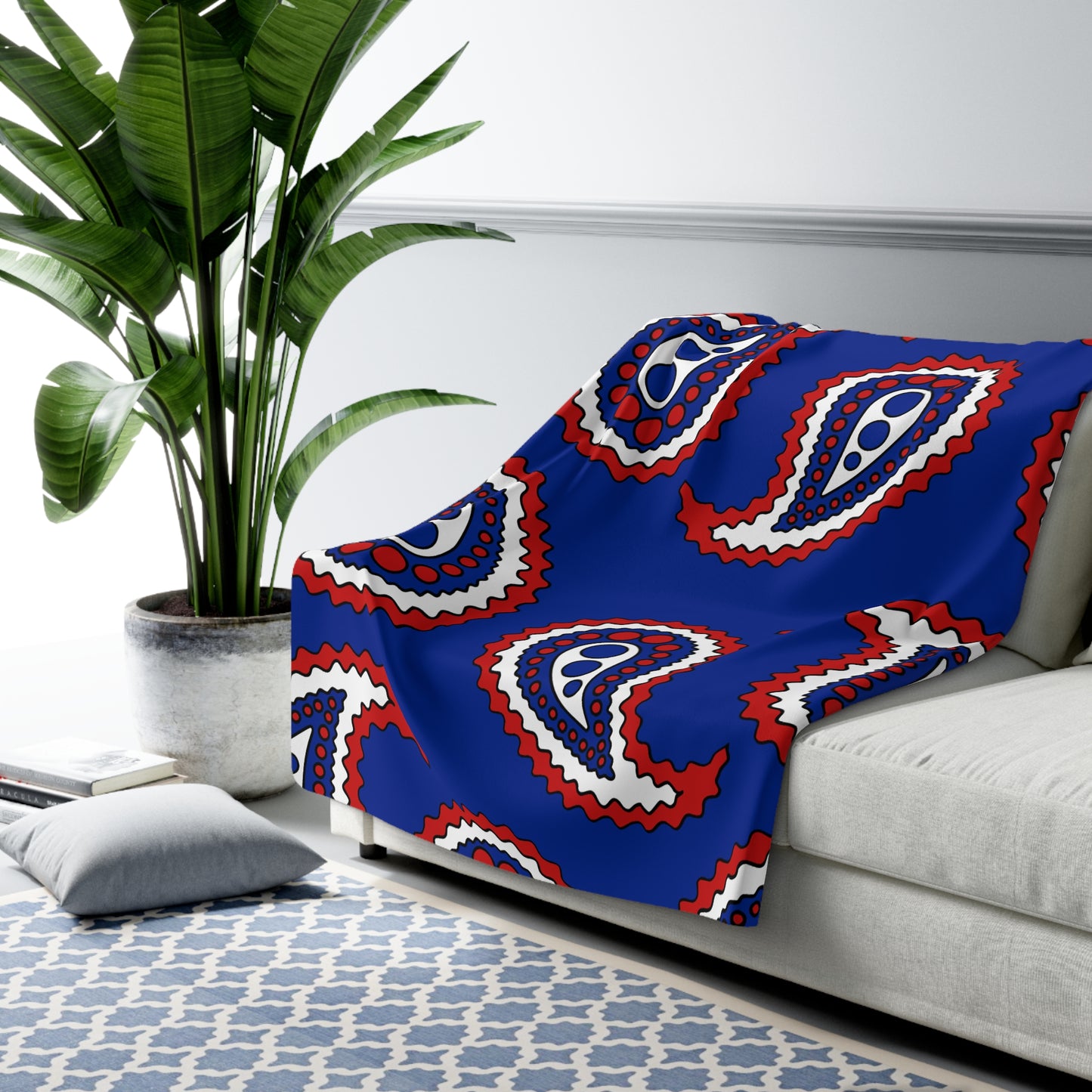 Cuba Retro Paisley Blanket Throw