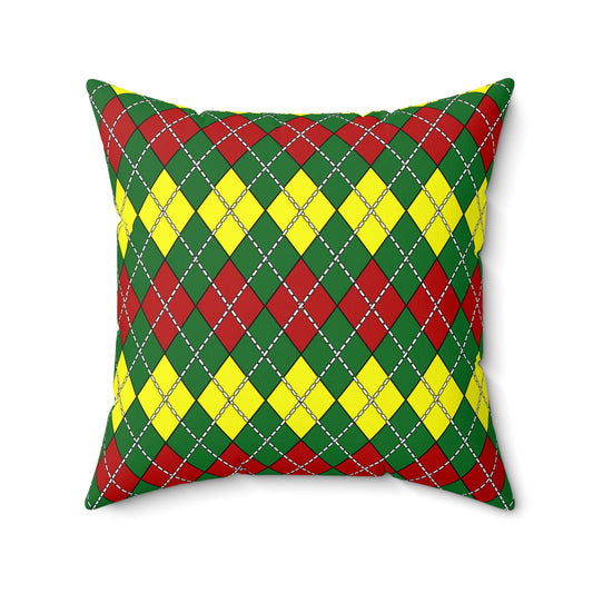 Senegal Retro Argyle Cushion Pillow