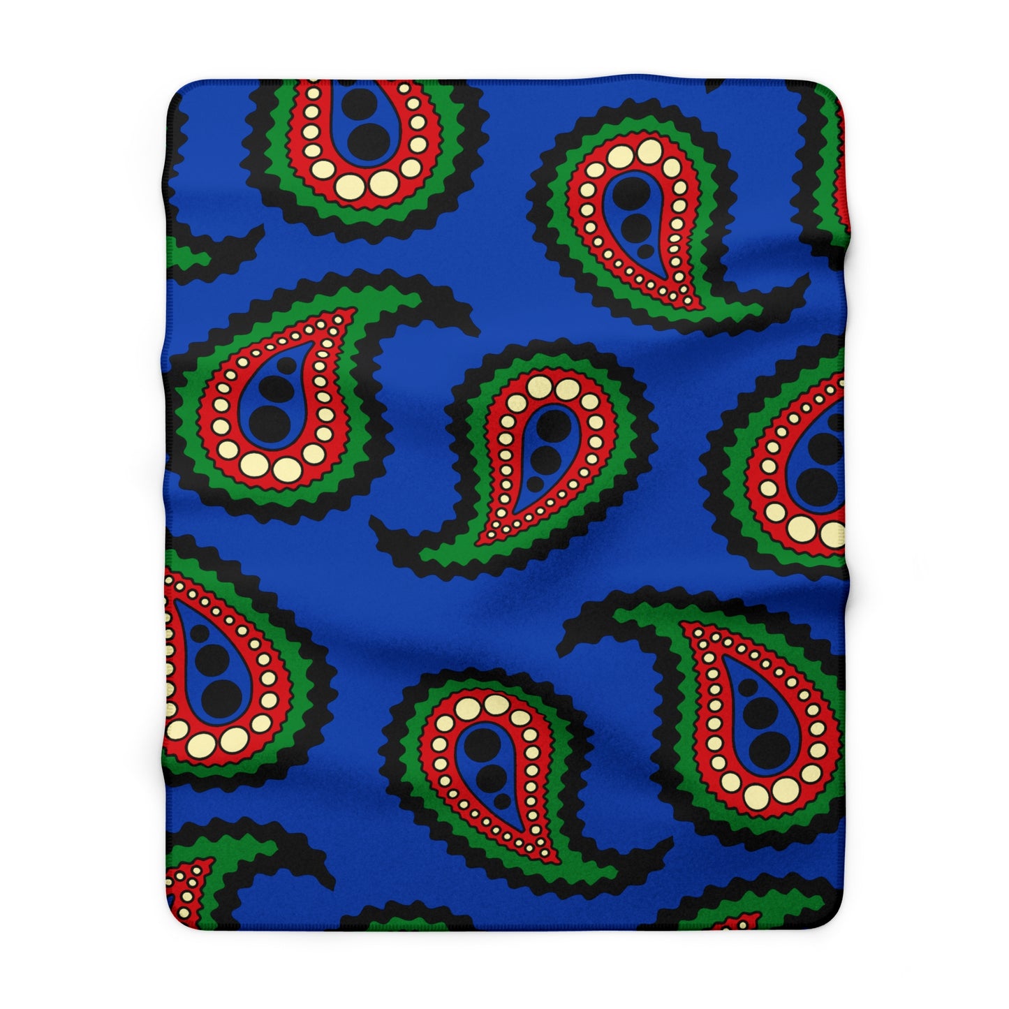 South Sudan Retro Paisley Blanket Throw