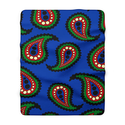 South Sudan Retro Paisley Blanket Throw