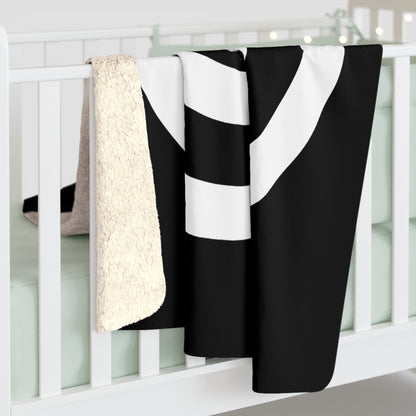 Black, White Retro Target Blanket Throw