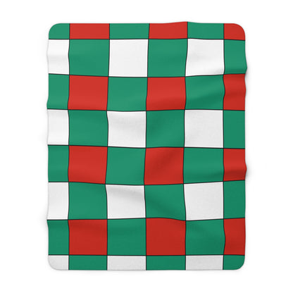 Bulgaria Retro Check Blanket Throw