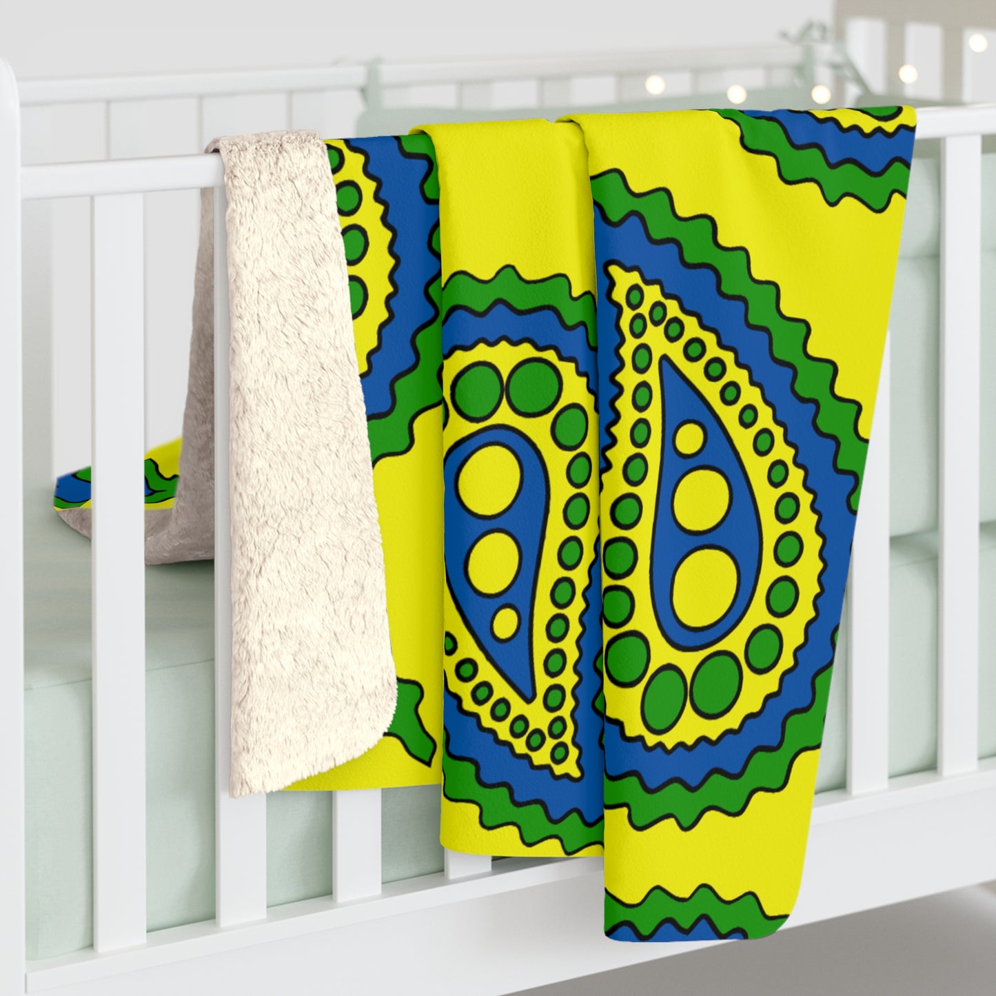 Saint Vincent And The Grenadines Retro Paisley Blanket Throw