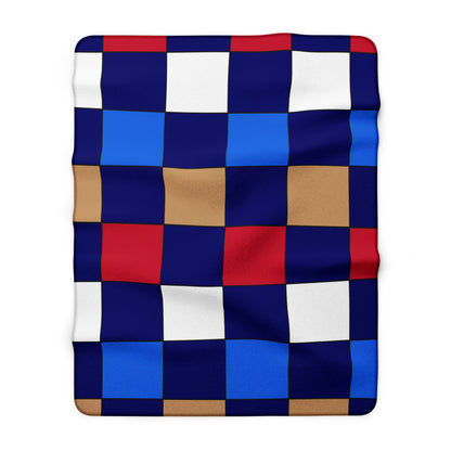 Tristan Da Cunha Retro Check Blanket Throw