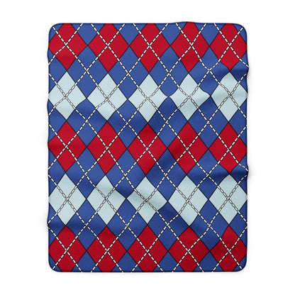 Guam Retro Argyle Blanket Throw