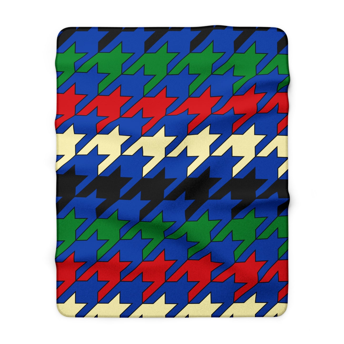 South Sudan Retro Houndstooth Blanket Throw