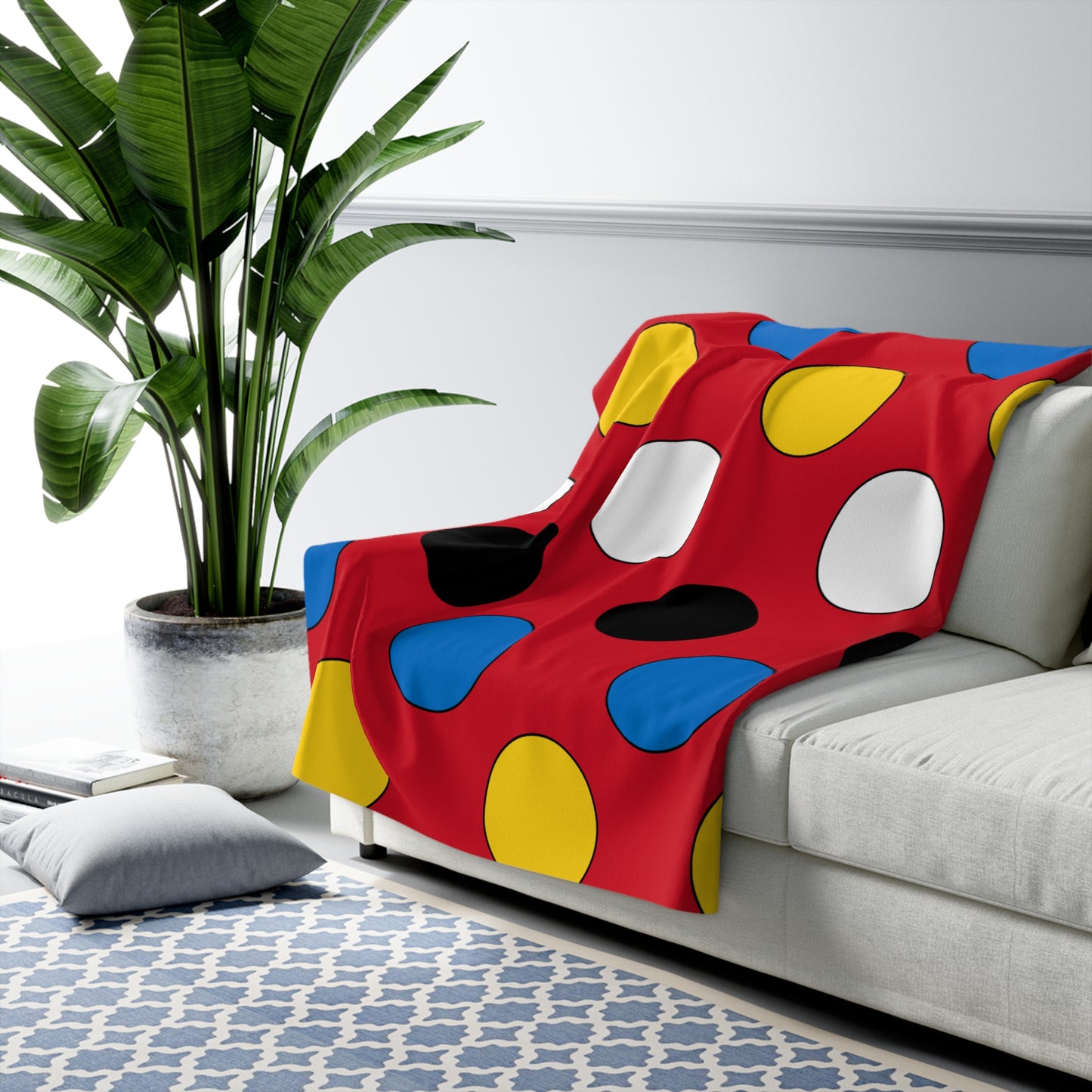 Antigua And Barbuda Retro Polka Dots Blanket Throw