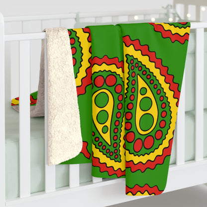 Benin Retro Paisley Blanket Throw