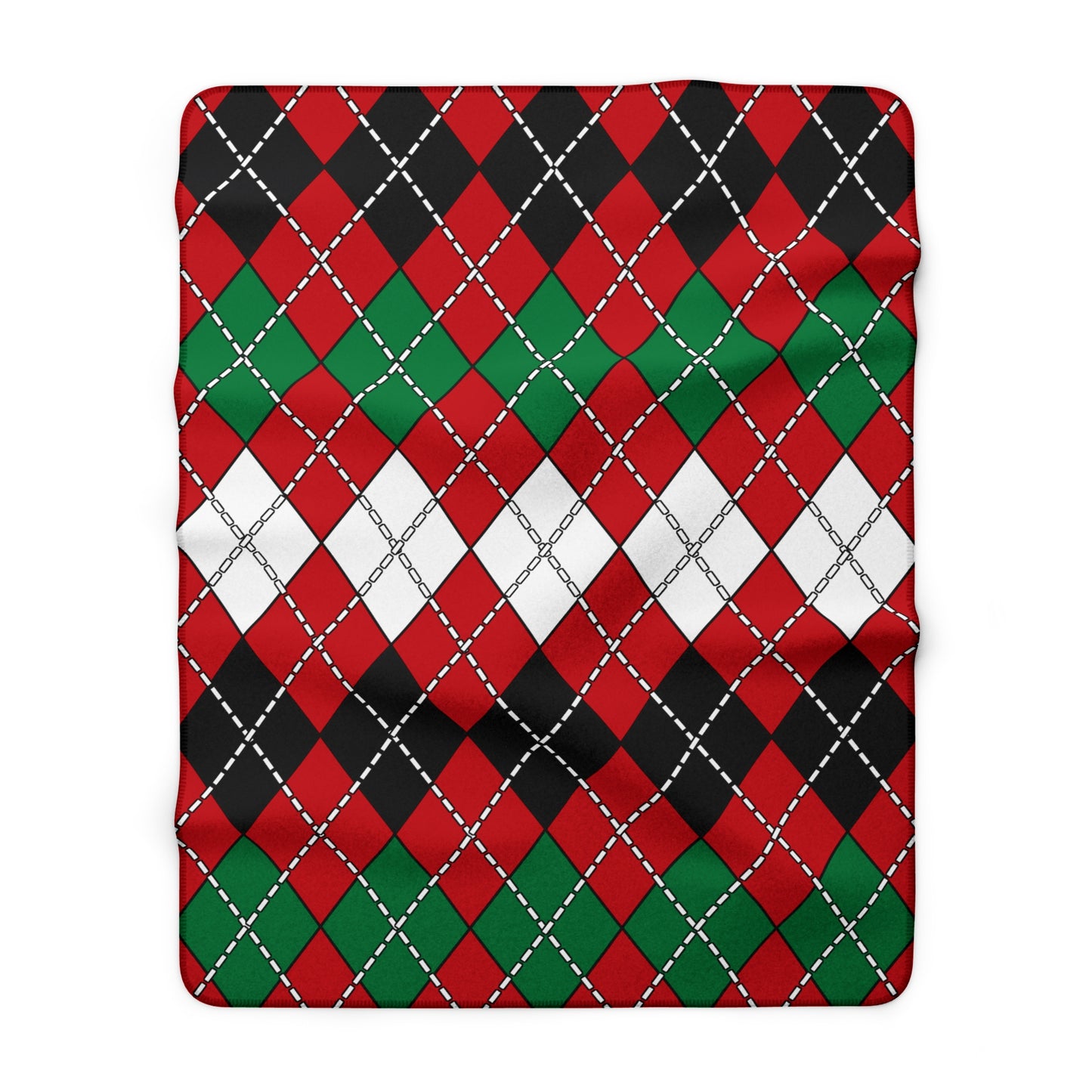 Western Sahara Retro Argyle Blanket Throw