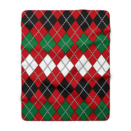 Western Sahara Retro Argyle Blanket Throw
