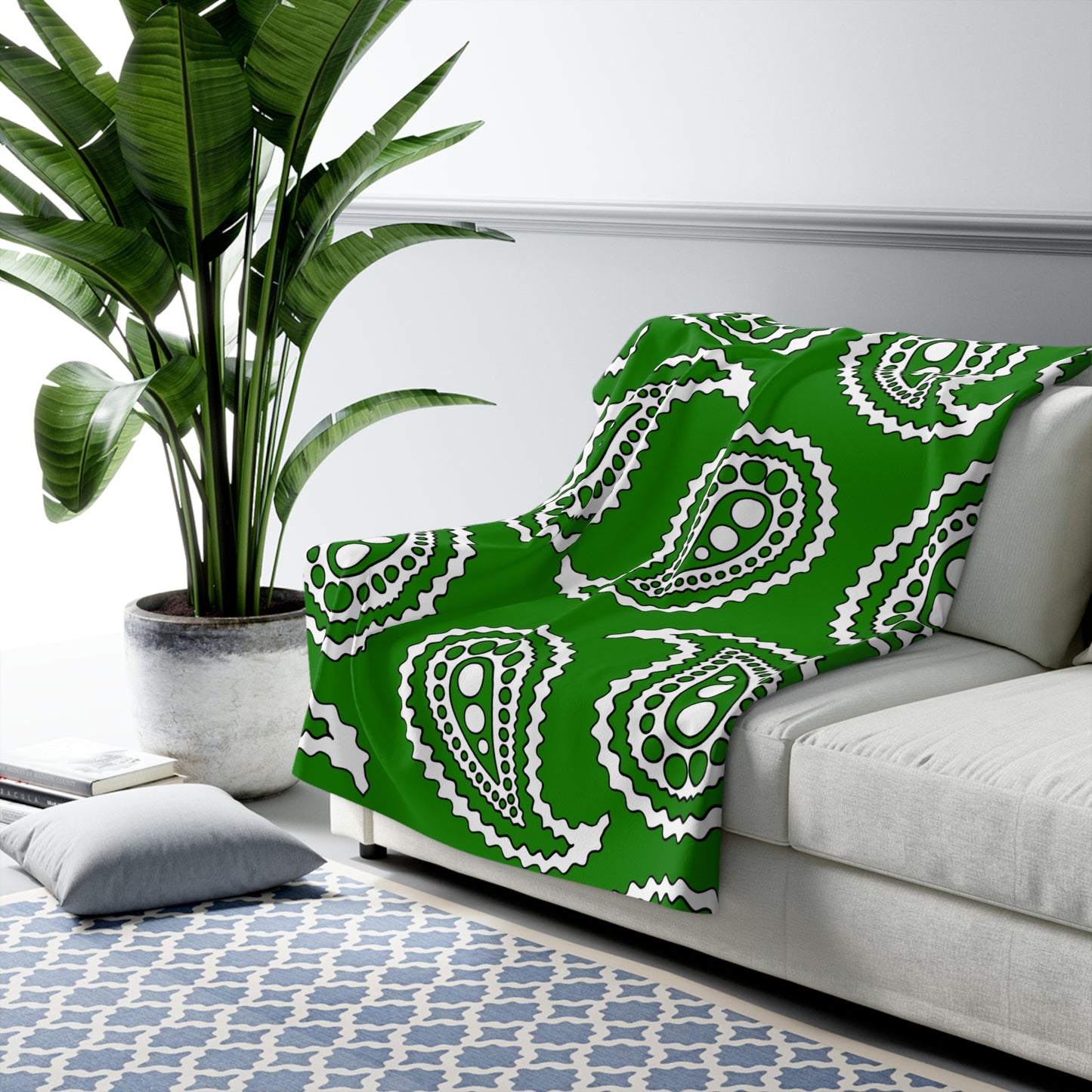 Norfolk Island Retro Paisley Blanket Throw